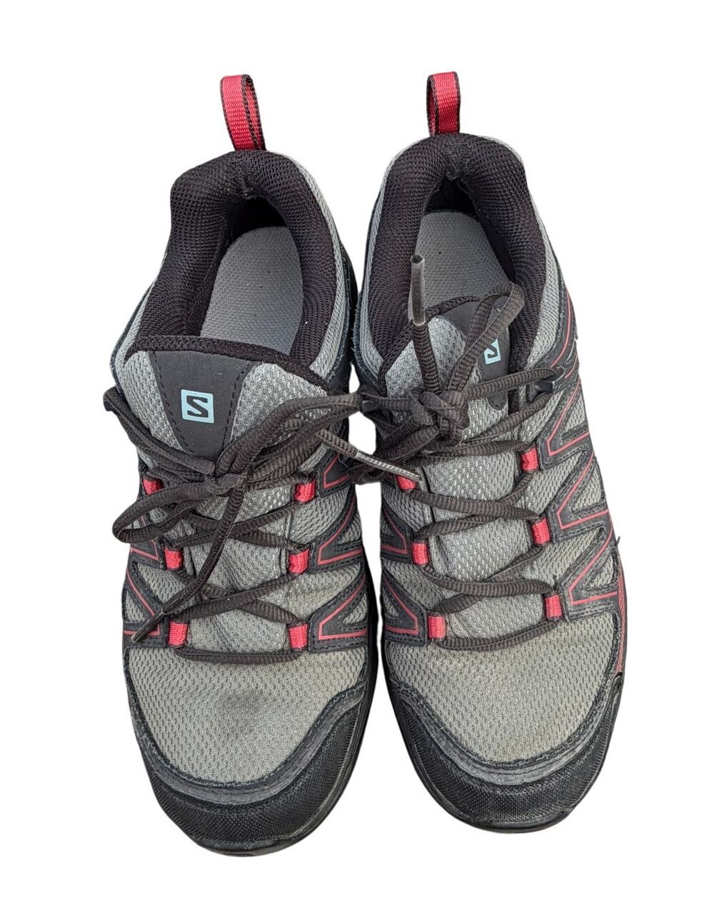 Salomon Contagrip X Ultra Running Trail Hiking Shoes- Gray/Red - Size 8.5 women